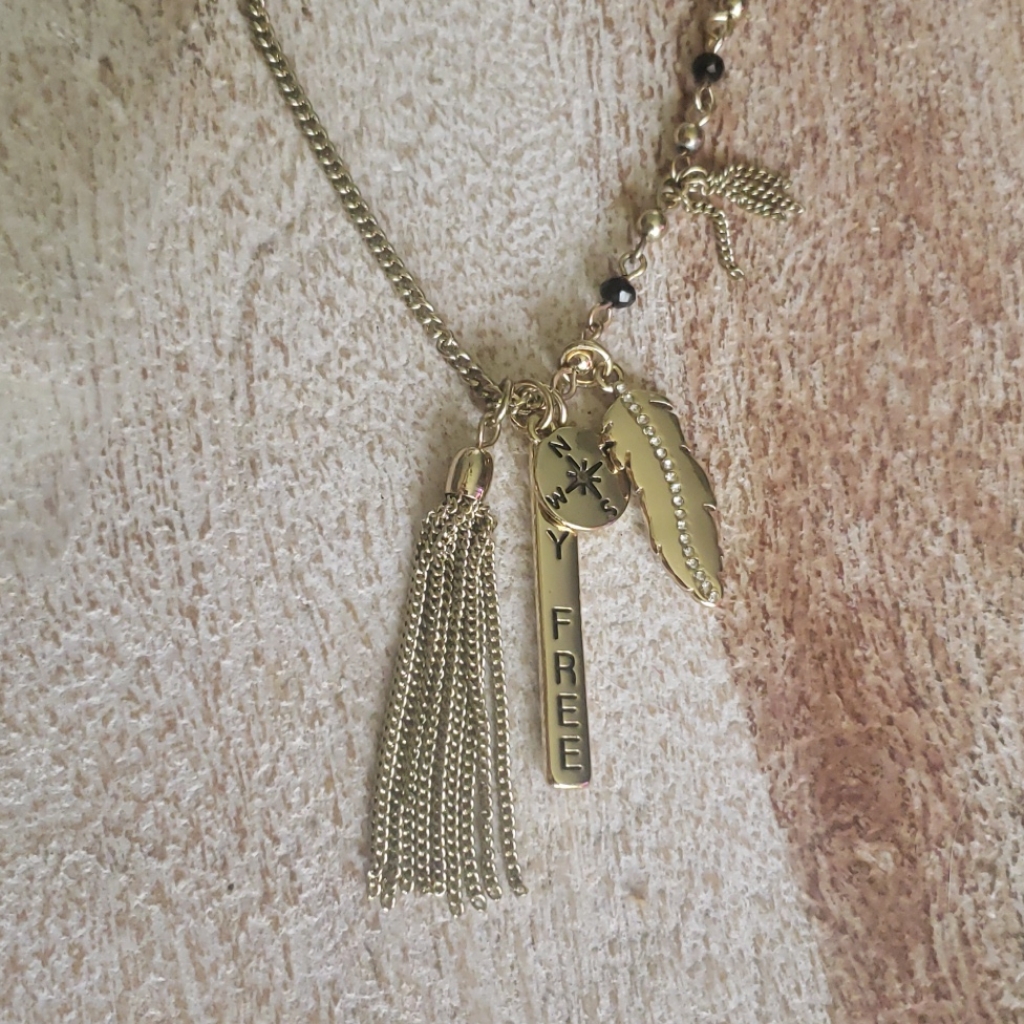 Bcbg Black Gold Necklace 13$